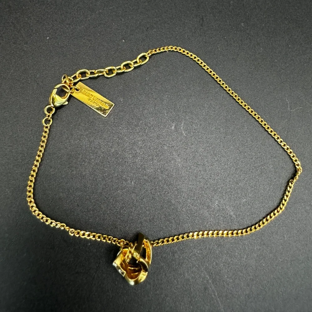 LOT 1080 18K gold plated YSL bracelet